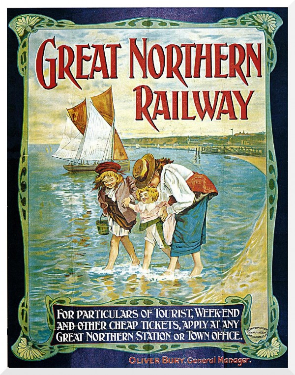 Great Northern Railway Vintage Travel Poster  Print